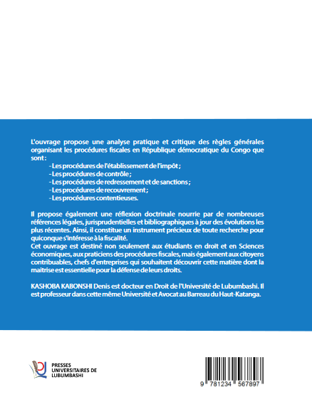 Les procédures fiscales en république démocratique du Congo