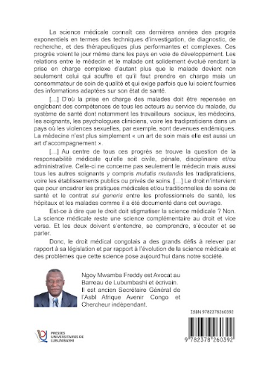 Droit médical congolais à l'épreuve du temps.