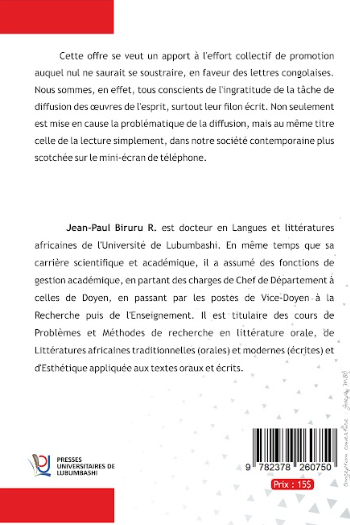 Histoire abrégée de la littérature francophone congolaise